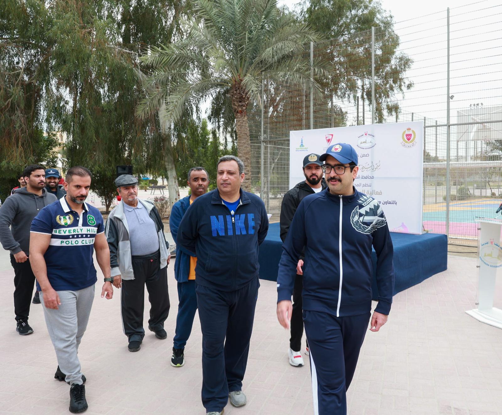 المحافظة الجنوبية تشارك باليوم الرياضي لمملكة البحرين<